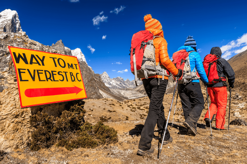 Group of trekkers on the way to Everest Base Camp trekking Top Trekking Destinations In Nepal: Top Must To Do Thing