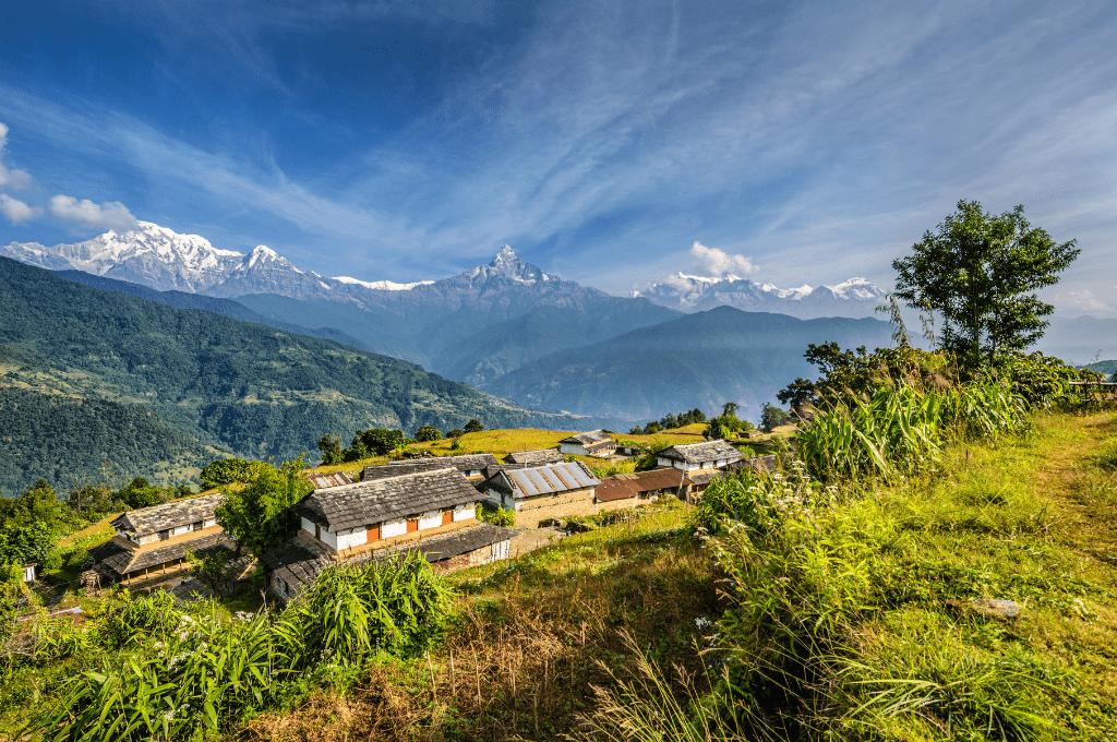 10 Reasons to Visit Nepal In 2024 2 Village in the Himalaya mountains in Nepal